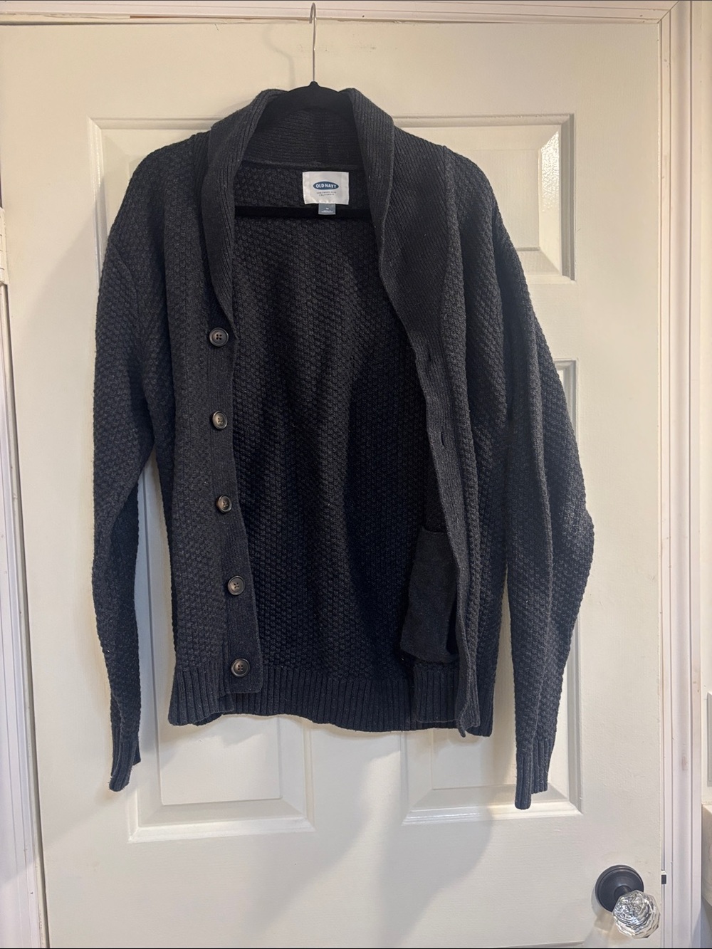 Old Navy Men's Shawl Collar Cardigan Sweater - Dark Gray